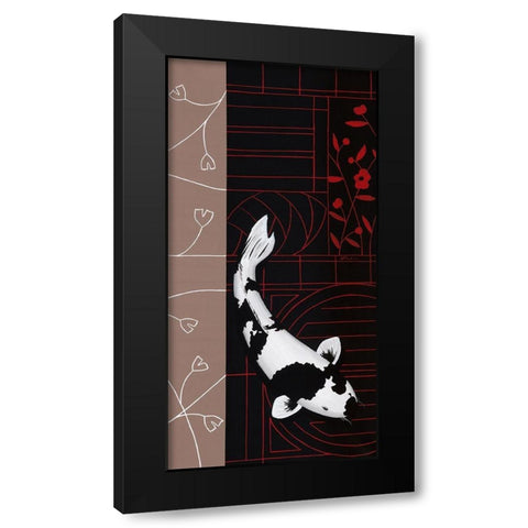 Four Seasons Fall Black Modern Wood Framed Art Print by Gruhn, Nicole