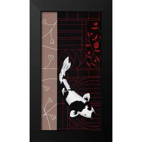 Four Seasons Fall Black Modern Wood Framed Art Print by Gruhn, Nicole