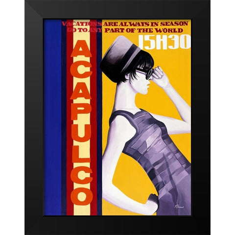 Femme Acapulco Black Modern Wood Framed Art Print by Bernard, Anne