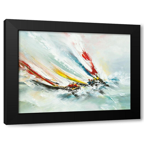 Bord a bord Black Modern Wood Framed Art Print with Double Matting by de Courcy, Gerard
