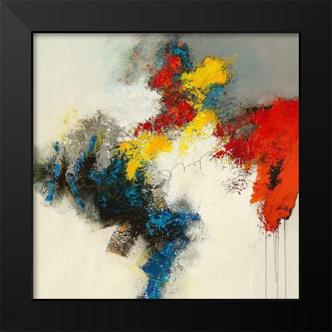 Over the Line Black Modern Wood Framed Art Print by Jansen, Marja