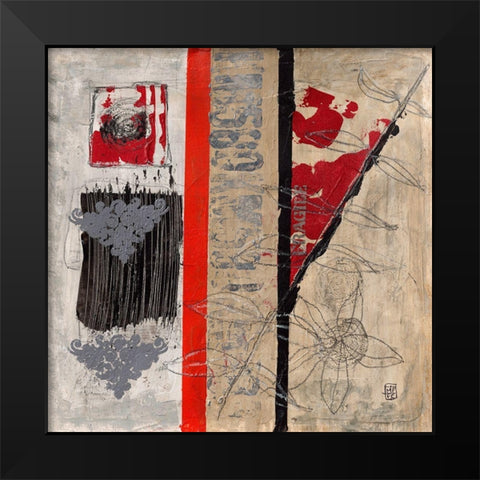 Fragile II Black Modern Wood Framed Art Print by Engelmann, Marie-Pascale