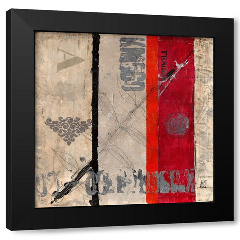 Fragile V Black Modern Wood Framed Art Print with Double Matting by Engelmann, Marie-Pascale