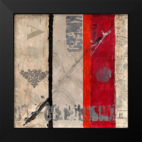 Fragile V Black Modern Wood Framed Art Print by Engelmann, Marie-Pascale