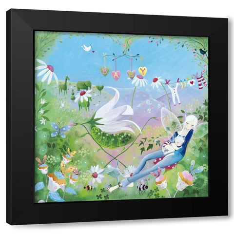 Afternoon Snooze Black Modern Wood Framed Art Print with Double Matting by McFaul, Lorrie