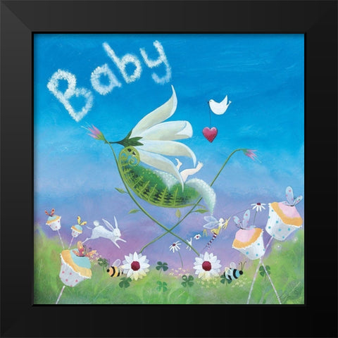 Baby I Black Modern Wood Framed Art Print by McFaul, Lorrie