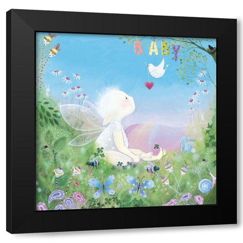 Baby II Black Modern Wood Framed Art Print by McFaul, Lorrie