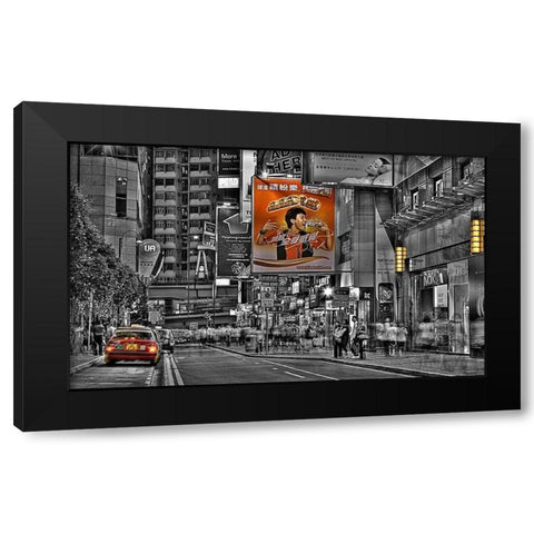Causeway Bay Black Modern Wood Framed Art Print with Double Matting by Terrible, Aurelien