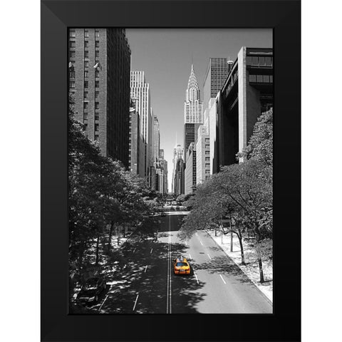 Tudor City Place Black Modern Wood Framed Art Print by Terrible, Aurelien