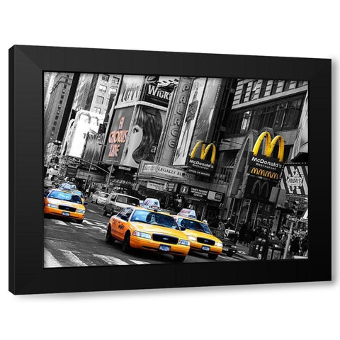 A Chorus Line Black Modern Wood Framed Art Print with Double Matting by Terrible, Aurelien