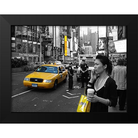 Welcome to New York Black Modern Wood Framed Art Print by Terrible, Aurelien