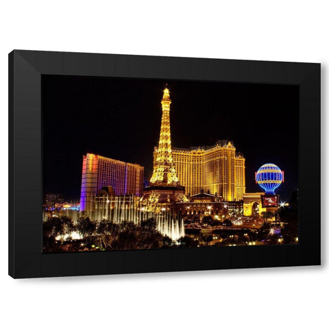 Vegas Black Modern Wood Framed Art Print by Terrible, Aurelien