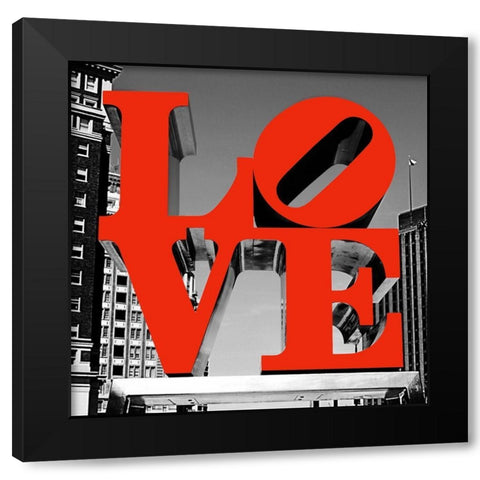 Love Philly Black Modern Wood Framed Art Print with Double Matting by Terrible, Aurelien