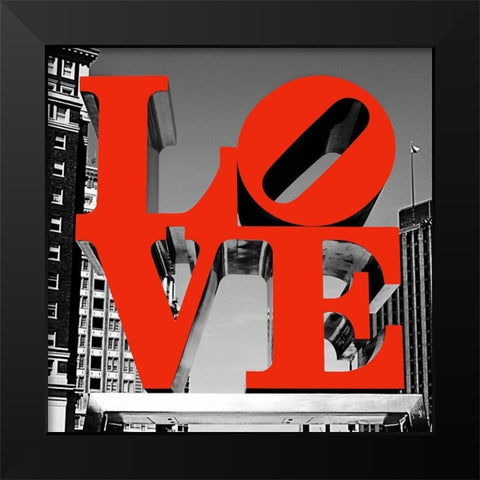 Love Philly Black Modern Wood Framed Art Print by Terrible, Aurelien