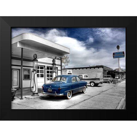 Native Us Black Modern Wood Framed Art Print by Terrible, Aurelien