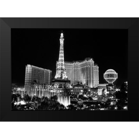 Bellagio Park Black Modern Wood Framed Art Print by Terrible, Aurelien