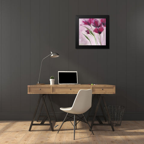 Le jour en rose II Black Modern Wood Framed Art Print by Zacher-Finet, Isabelle