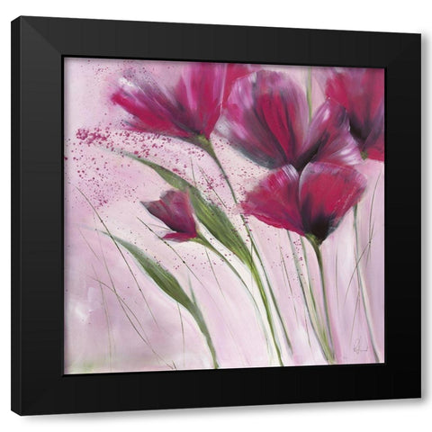Le jour en rose II Black Modern Wood Framed Art Print by Zacher-Finet, Isabelle