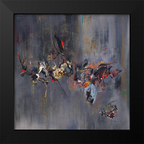 L effet Papillon Black Modern Wood Framed Art Print by LAUTReDOU