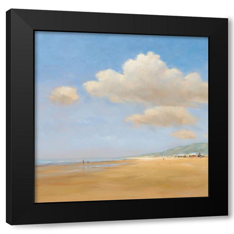 Strandwandeling Black Modern Wood Framed Art Print with Double Matting by Groenhart, Jan