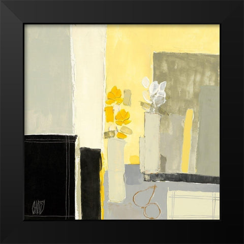 Tulipes blanches et roses jaunes Black Modern Wood Framed Art Print by Choisy, Christian