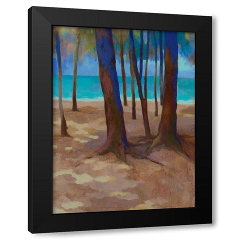 Mon Choisy III Black Modern Wood Framed Art Print with Double Matting by Mazur-Devaux, Ewa