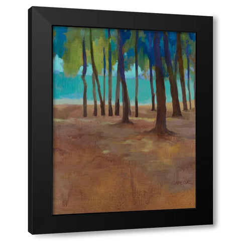 Mon Choisy IV Black Modern Wood Framed Art Print with Double Matting by Mazur-Devaux, Ewa