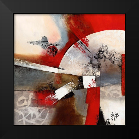 evolution planetaire I Black Modern Wood Framed Art Print by Jadis