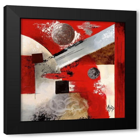 evolution planetaire II Black Modern Wood Framed Art Print by Jadis