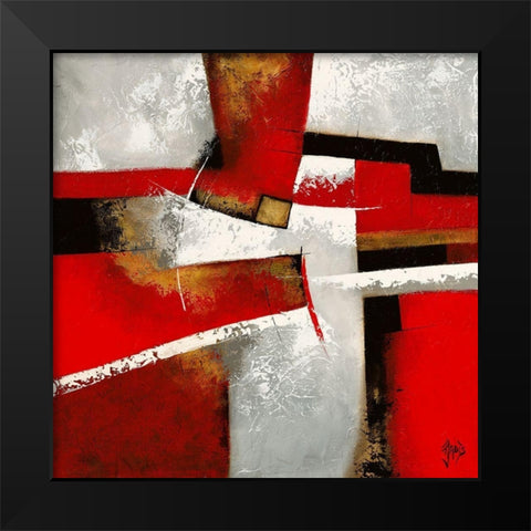 Graphique I Black Modern Wood Framed Art Print by Jadis