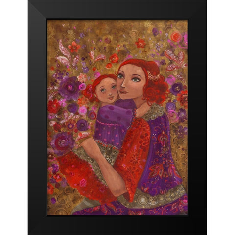 Avant de partir Black Modern Wood Framed Art Print by Pillault, Loetitia