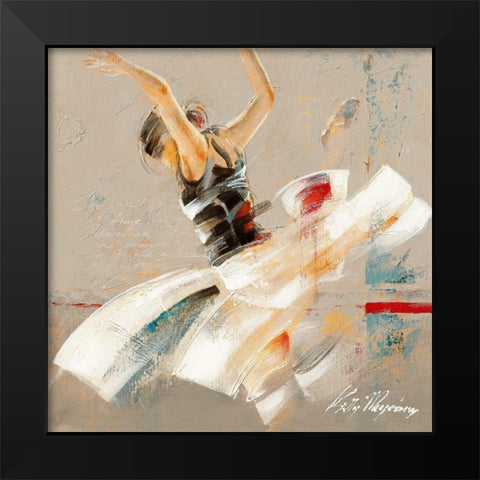 Dance Fusion I Black Modern Wood Framed Art Print by Meijering, Kitty