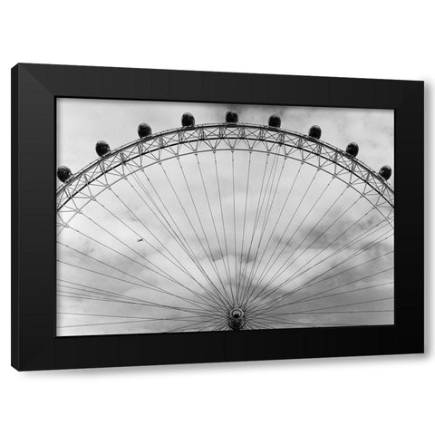 London Eye Black Modern Wood Framed Art Print by Butcher, Dave
