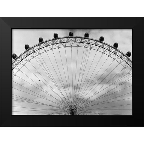 London Eye Black Modern Wood Framed Art Print by Butcher, Dave