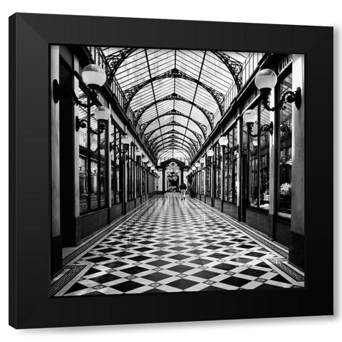 Passage des princes-Paris Black Modern Wood Framed Art Print by Butcher, Dave