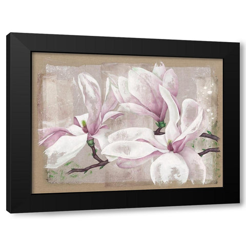 Magnolia Black Modern Wood Framed Art Print by Cadoret, Virginie