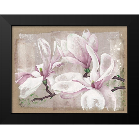 Magnolia Black Modern Wood Framed Art Print by Cadoret, Virginie