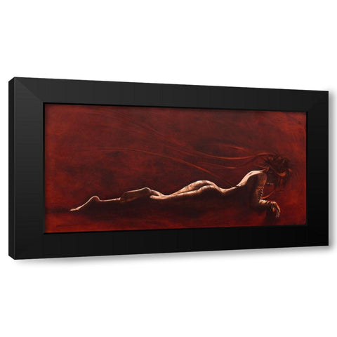 Henna III Black Modern Wood Framed Art Print by Cazal, Cedric