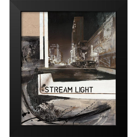Stream Light Black Modern Wood Framed Art Print by Laffargue, Caroline