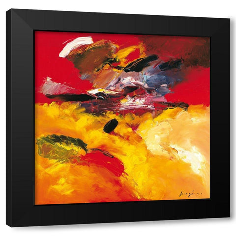 Jaune - Rouge Black Modern Wood Framed Art Print by Magis, Pascal