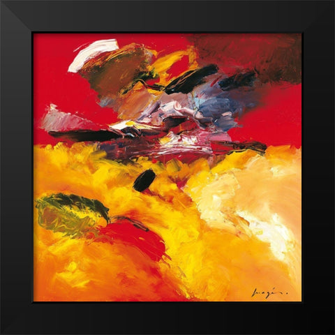 Jaune - Rouge Black Modern Wood Framed Art Print by Magis, Pascal