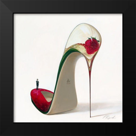 Frizzante Black Modern Wood Framed Art Print by Panasenko, Inna