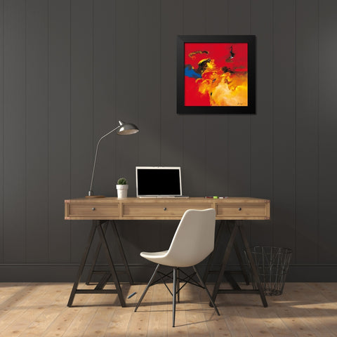 Rouge - Bleu Black Modern Wood Framed Art Print by Magis, Pascal