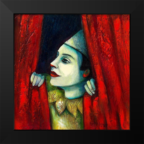 Derriere le rideau II Black Modern Wood Framed Art Print by Wittwe, Betty