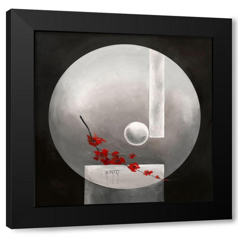 Le langage des fleurs Black Modern Wood Framed Art Print with Double Matting by Triki, Bernadette