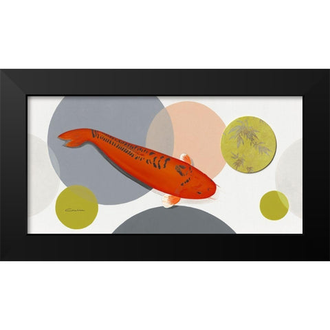 Koi Harmony I Black Modern Wood Framed Art Print by Gruhn, Nicole