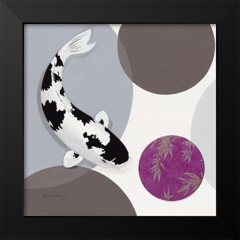 Koi Vio Spots II Black Modern Wood Framed Art Print by Gruhn, Nicole