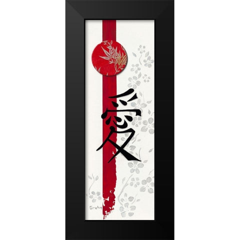 Love Black Modern Wood Framed Art Print by Gruhn, Elke