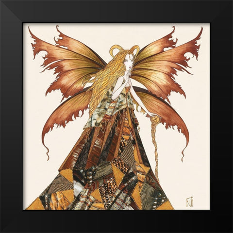 Fee du Capricorne Black Modern Wood Framed Art Print by Johara