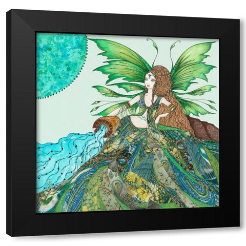 Fee du Verseau Black Modern Wood Framed Art Print with Double Matting by Johara